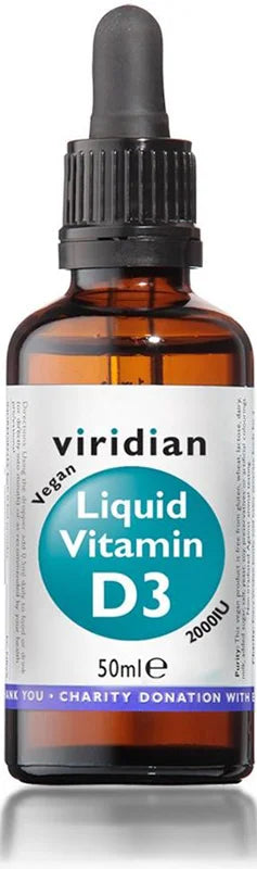 Viridian Nutrition Liquid Vitamin D3, 2000IU Orange flavor 50 ml