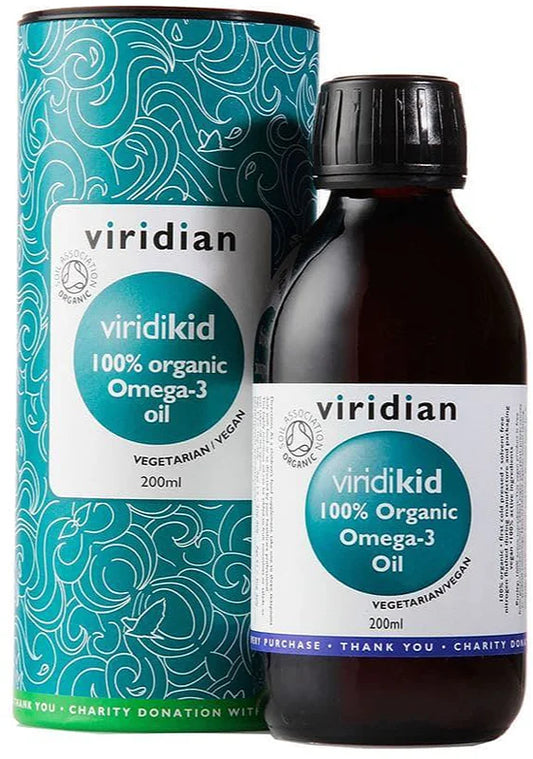 Viridian Nutrition ViridiKid 100% Organic Liquid Omega-3 Oil 200 ml