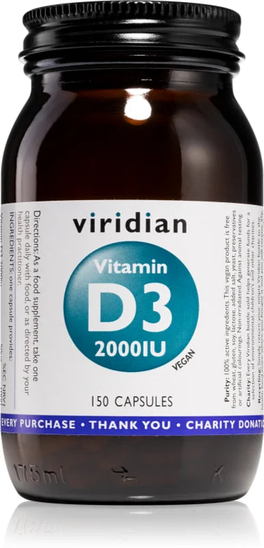 Viridian Nutrition Vitamin D3, 2000IU