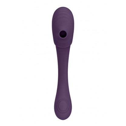 Vive Mirai Double Ended Pulse Wave & Air Wave Bendable Vibrator Purple