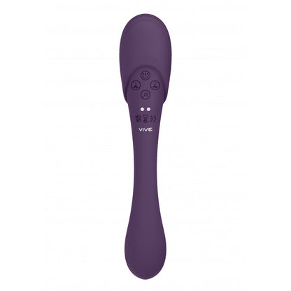 Vive Mirai Double Ended Pulse Wave & Air Wave Bendable Vibrator Purple