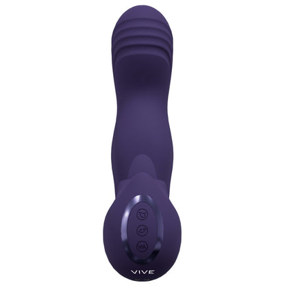 Vive Yumi Rechargeable Triple Motor G-Spot Finger Motion Vibrator & Flickering Tongue Stimulator Purple