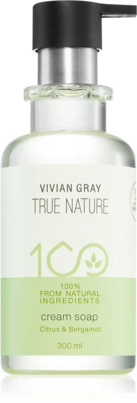 Vivian Gray True Nature Citrus & Bergamot cream soap 300 ml