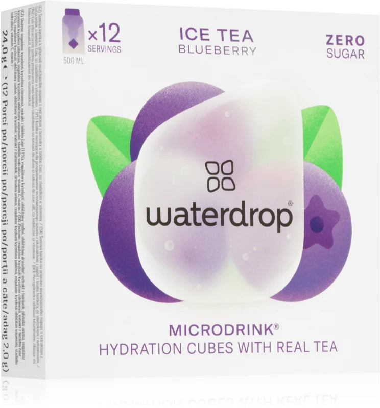 Waterdrop Microdrink Hydration Cubes with real tea Ice Tea Blueberry 12 servings