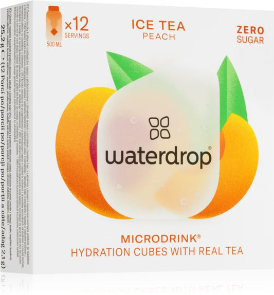 Waterdrop Microdrink Hydration Cubes with real tea Ice Tea Peach 12 servings