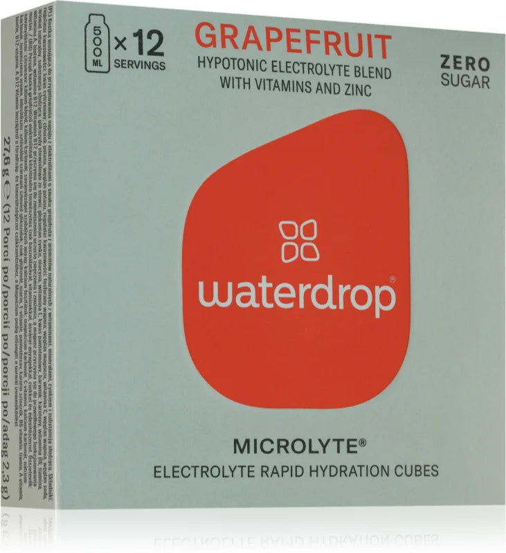 Waterdrop Microlyte Electrolyte Rapid Hydration Cubes Grapefruit 12 servings