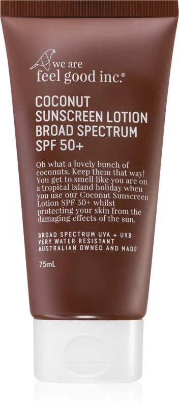 We Are Feel Good Inc. Coconut sunscreen lotion broad spectrum SPF 50+; 75 ml