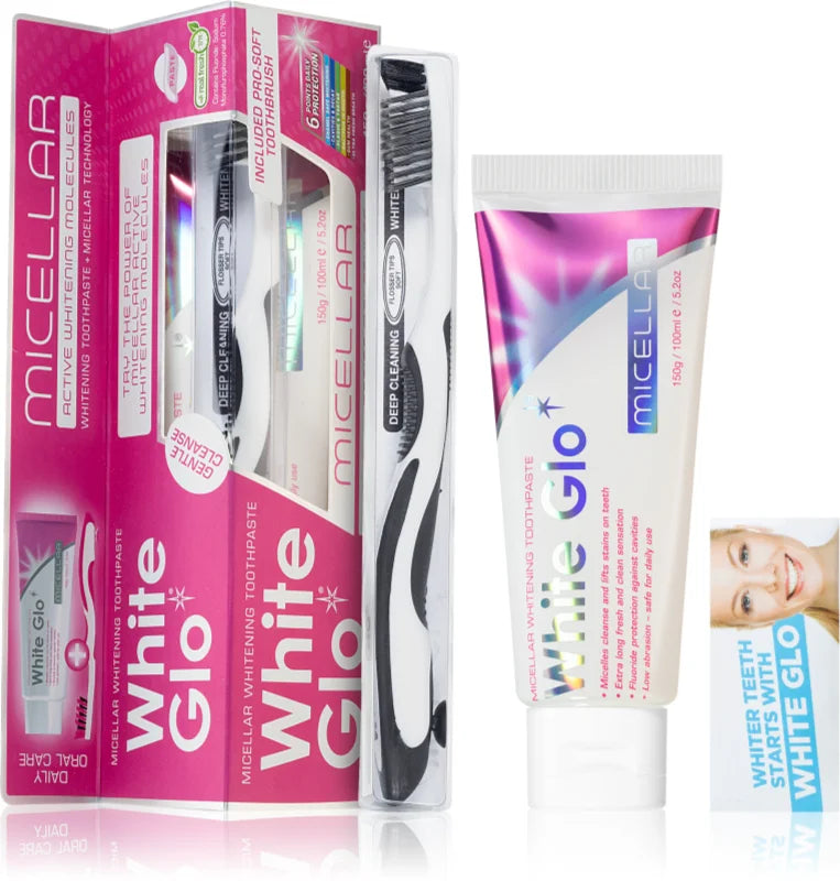 White Glo Micellar dental care set