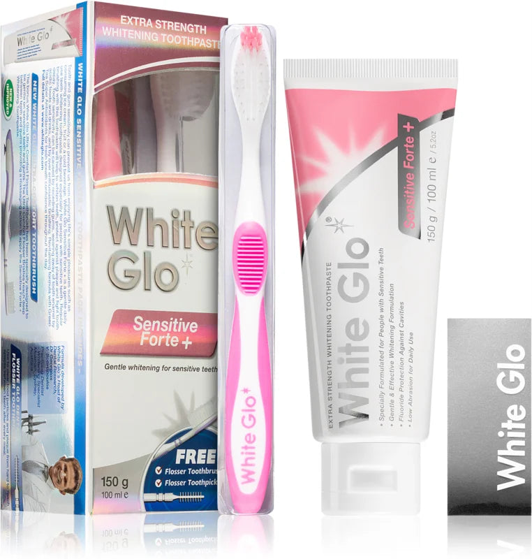 White Glo Sensitive Forte dental care set