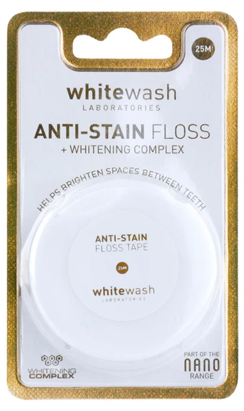 Whitewash Nano Anti-Stain dental floss with whitening effect 25 m