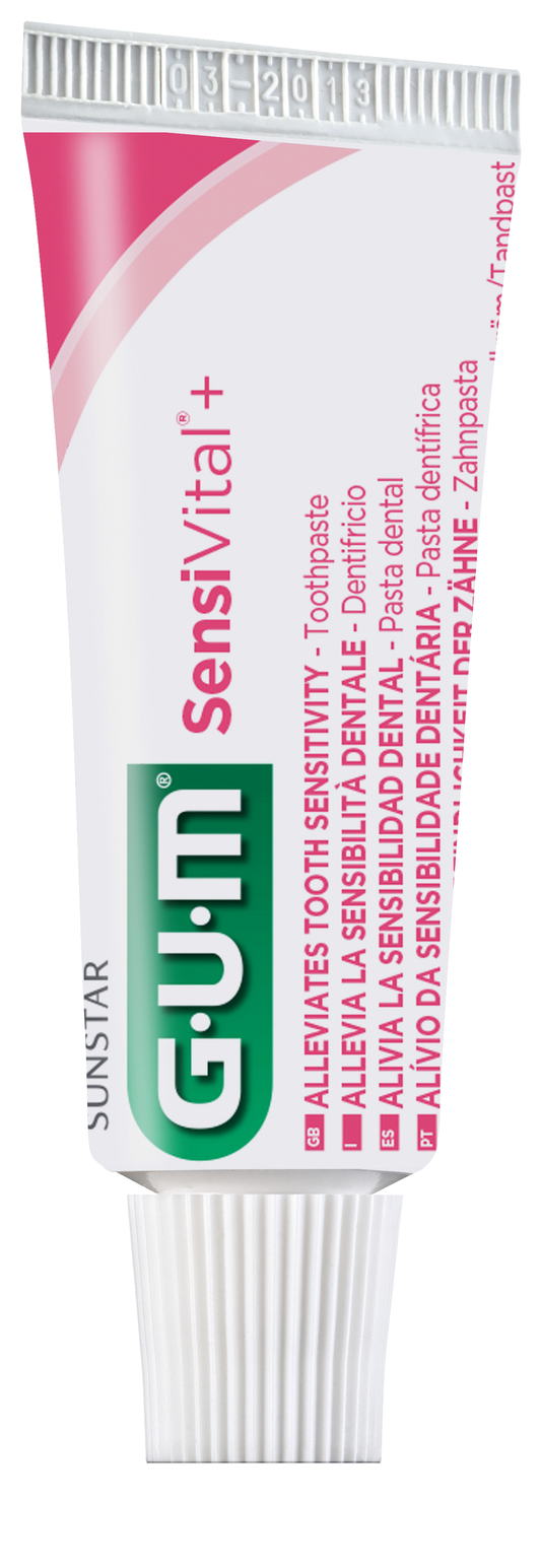 GUM SensiVital+ dental gel for sensitive teeth with CPC 0.05%, 3 x 12 ml
