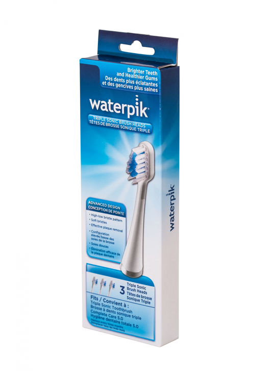 Waterpik Triple Sonic - replacement toothbrush head, 3 pcs