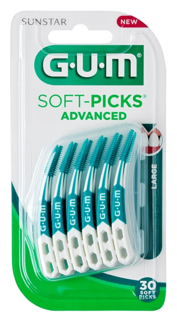 GUM Soft-Picks Advanced LARGE massage interdental brushes, 30 pcs