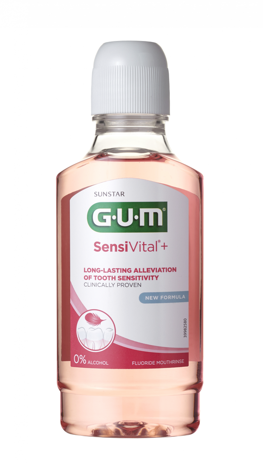 GUM SensiVital+ mouthwash for sensitive teeth with CPC 0.07%, 300 ml