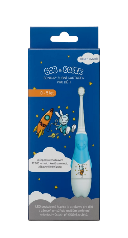 Bob and Bobek kid's sonic toothbrush 0-5 years Blue