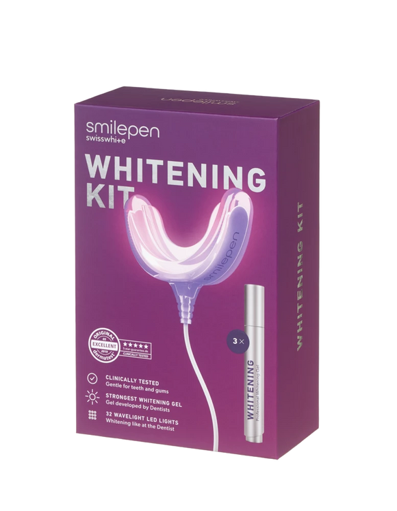 Smilepen Whitening Kit - teeth whitening kit with LED accelerator (3x gel)