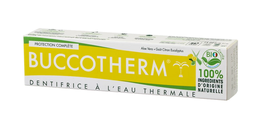 BUCCOTHERM BIO toothpaste with aloe vera and lemon-eucalyptus flavor, 75 ml