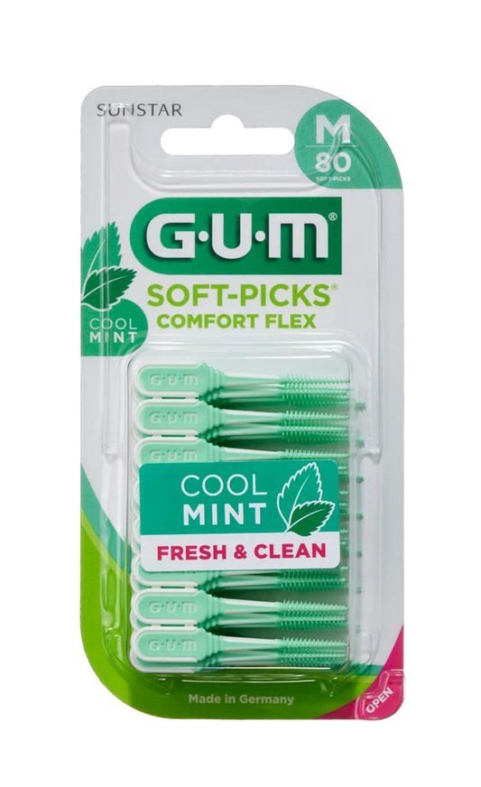 GUM Soft-Picks Regular Comfort Flex, Cool Mint, 80 pcs