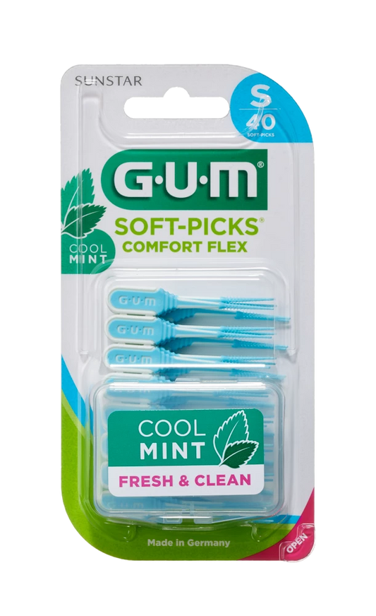 GUM Soft-Picks Regular Comfort Flex, Cool Mint, 40 pcs