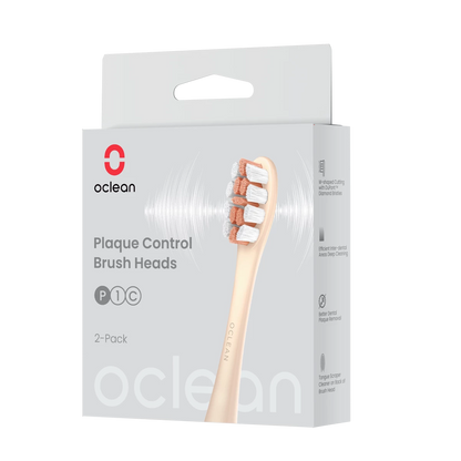 Oclean spare head Plaque Control Medium, P1C8-X Pro Digital - 2 pcs, rose gold
