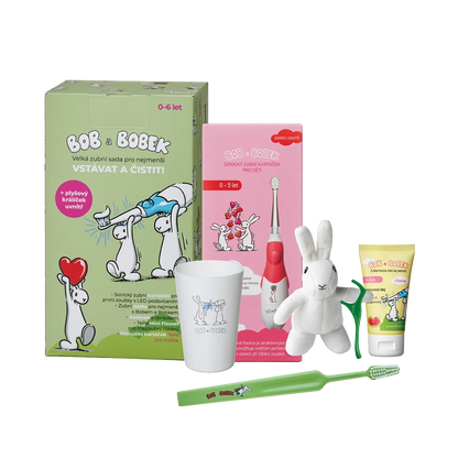 Bob and Bobek Large dental set for kids - Red