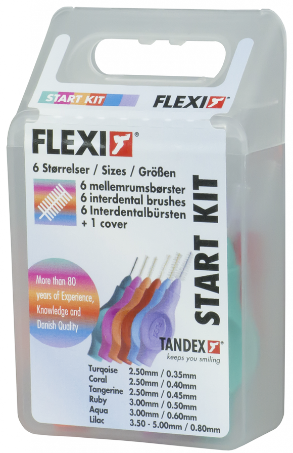 Tandex Flexi interdental brushes starter set, 6 pcs