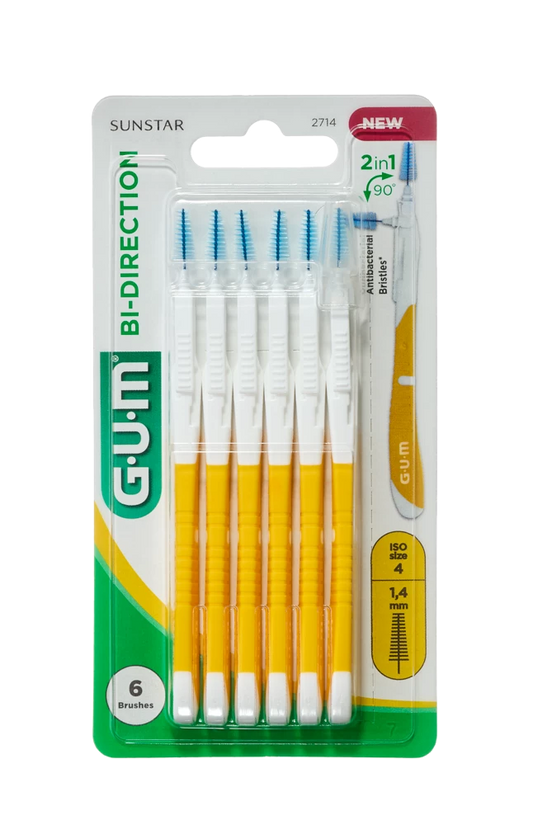 GUM BI-DIRECTION interdental brushes 1.4 mm, 6 pcs