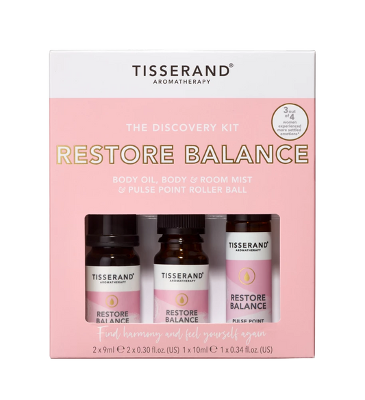 Tisserand Restore Balance Oil, Mist and Roll-on Set, 2x 9 ml + 1x 10 ml