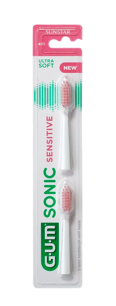 GUM Sensitive Sonic Ultra soft replacement head, 2 pcs