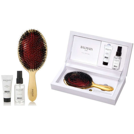 BALMAIN Golden Spa Brush 14K Gold Plated Hair Brush