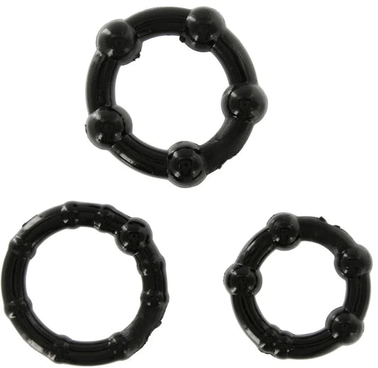 You2Toys Doc Johnson penis ring Black 3 pcs