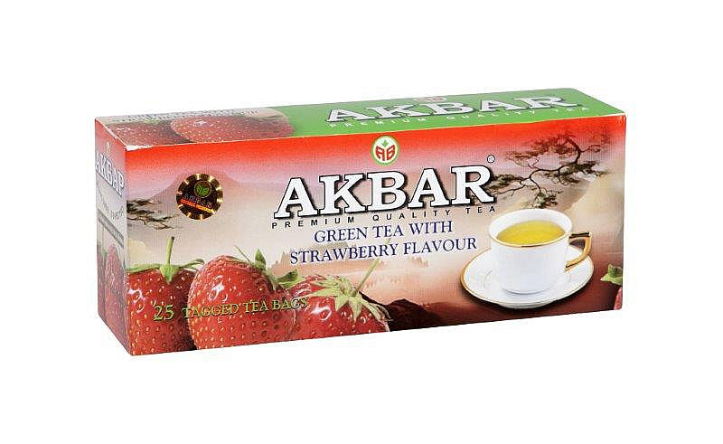 AKBAR Green Tea with Strawberry 25 teabags – My Dr. XM