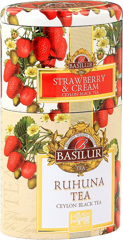 BASILUR 2in1 Strawberry & Ruhunu tin 30g & 70g