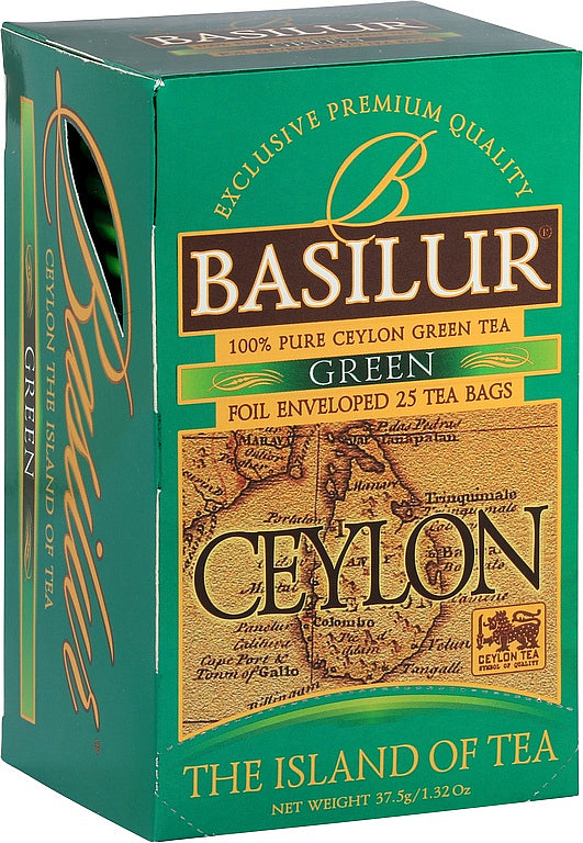 BASILUR Leaf of Ceylon Island of Tea Green 25x1.5g