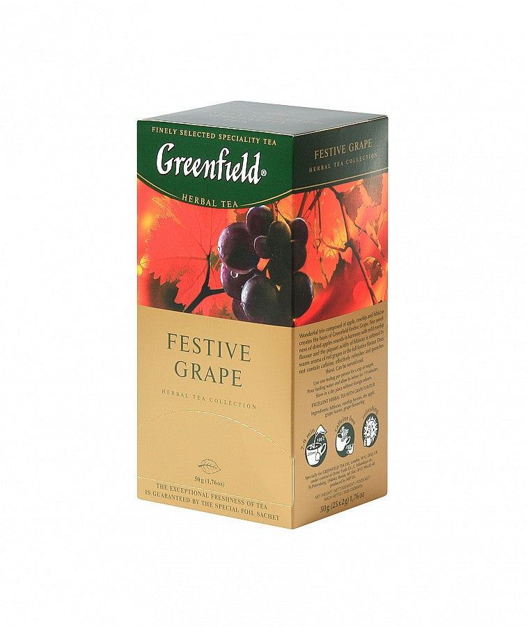 Greenfield Black Tea Festive Grape 25x2g