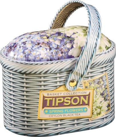TIPSON Basket Spring Flowers Ceylon black tea tin 100g