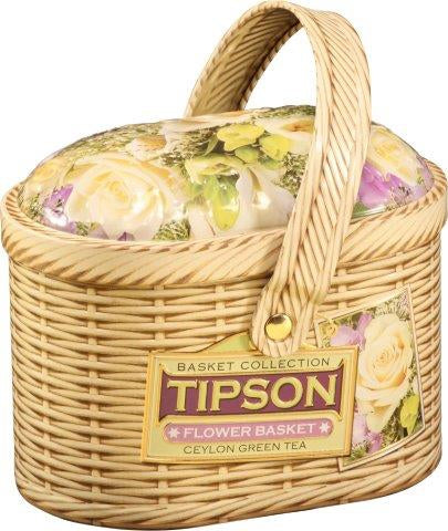 TIPSON Basket Flower Ceylon green tea tin 100g