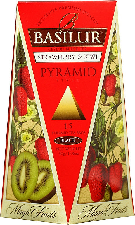 BASILUR Magic Strawberry & Kiwi Pyramid 15x2g