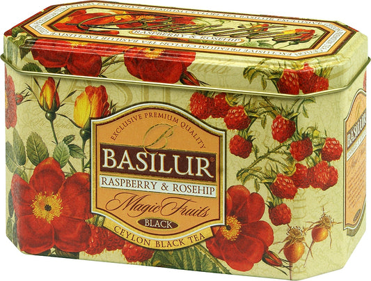 BASILUR Magic Fruits Raspberry & Rosehip tin 20x2g