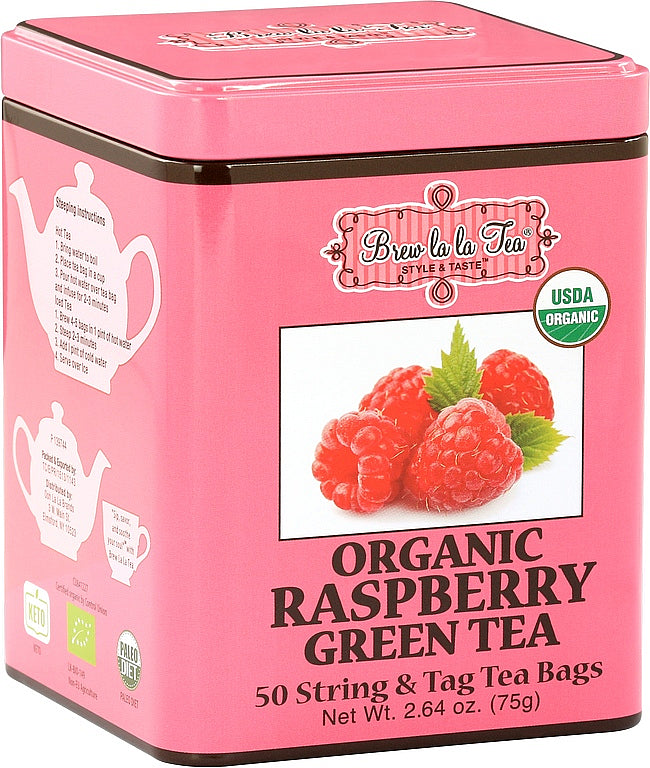 Lara Tea BREW LA LA TEA Organic Raspberry Green Tea 50 tea bags – My Dr. XM