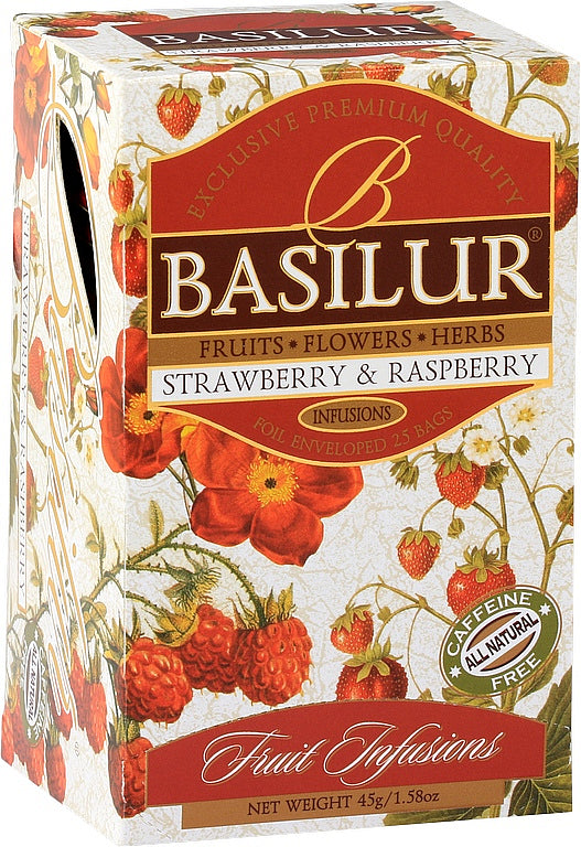 BASILUR Fruit Infusions Strawberry & Raspberry 25x1,8g