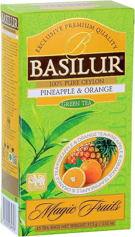 BASILUR Magic Fruits Green Tea Pineapple & Orange 25x1.5g