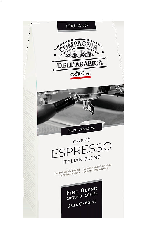 CORSINI Espresso Italian Blend roasted ground coffee 250g