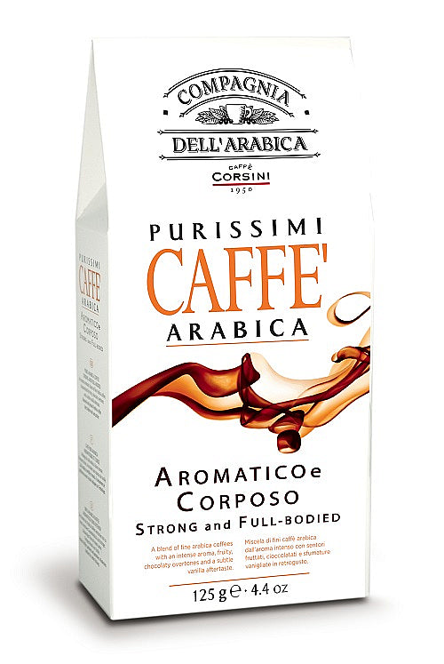 CORSINI Purissimi Caffe Arabica roasted ground coffee 125g