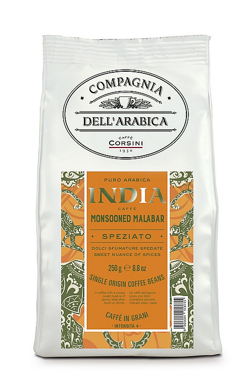 CORSINI India Monsooned Malabar roasted coffee beans 250g