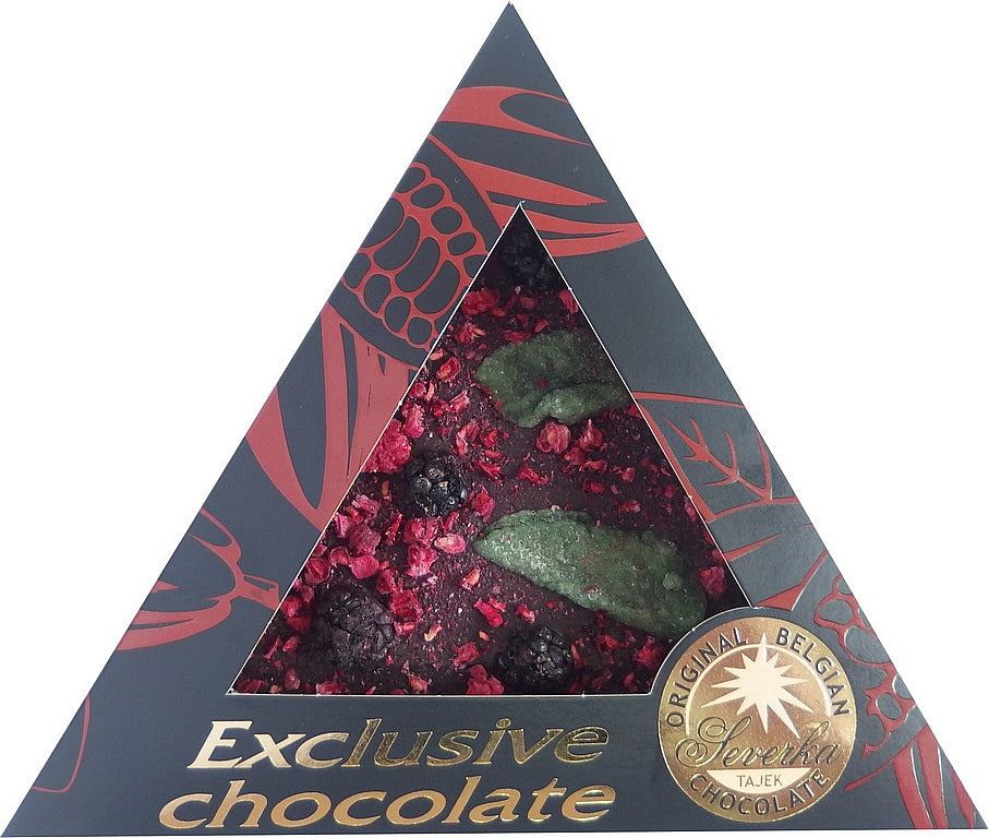 North star Milk chocolate with blackberries, raspberries and mint 50g