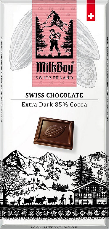 MILKBOY SWISS chocolate Extra Dark 85% Cocoa 100g