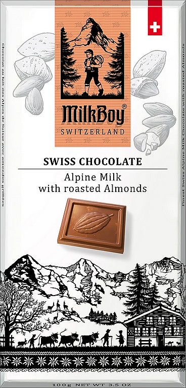 MILKBOY SWISS Milk chocolate roasted Almonds 100g