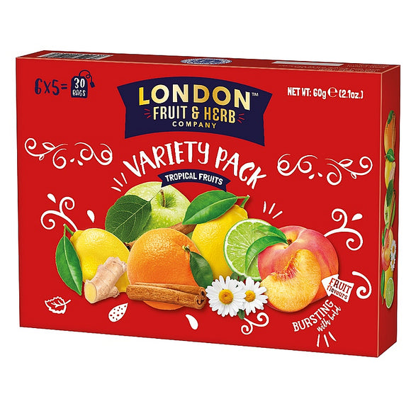 London Fruit & Herb Tropical Fruits Variety Pack Tea 30 bags