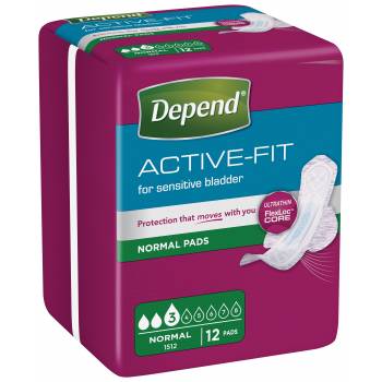 Depend Active-Fit Normal incontinence pads 12 pcs - mydrxm.com